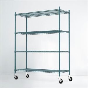 NSF Certified 4-Tier Green Epoxy Shelving Unit