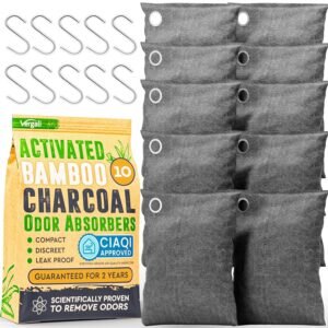 Set of 10 Charcoal Odor Eliminating Bags for Fresh Air
