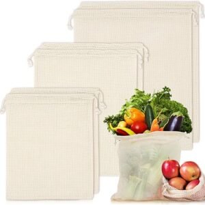 Eco-Friendly Reusable Cotton Produce Bags – 5 Pack Set Eco-Friendly Reusable Cotton Produce Bags – 5 Pack Set