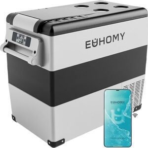 EUHOMY Portable 12V Electric Cooler for Travel and Camping