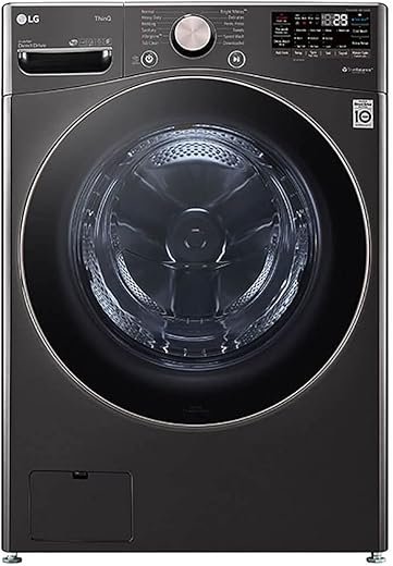 LG WM4000HBA 4.5 Cu. Ft. Capacity Smart Washer with TurboWash - Black Steel